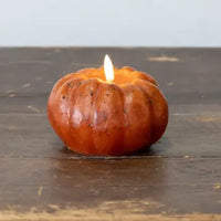 3.5" Short Pumpkin 3D Flame Candle
