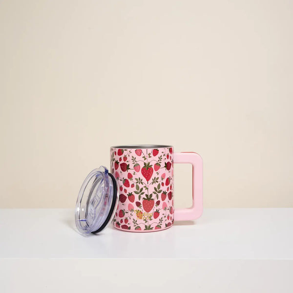 Strawberry Fields Insulated Mug - 14 oz