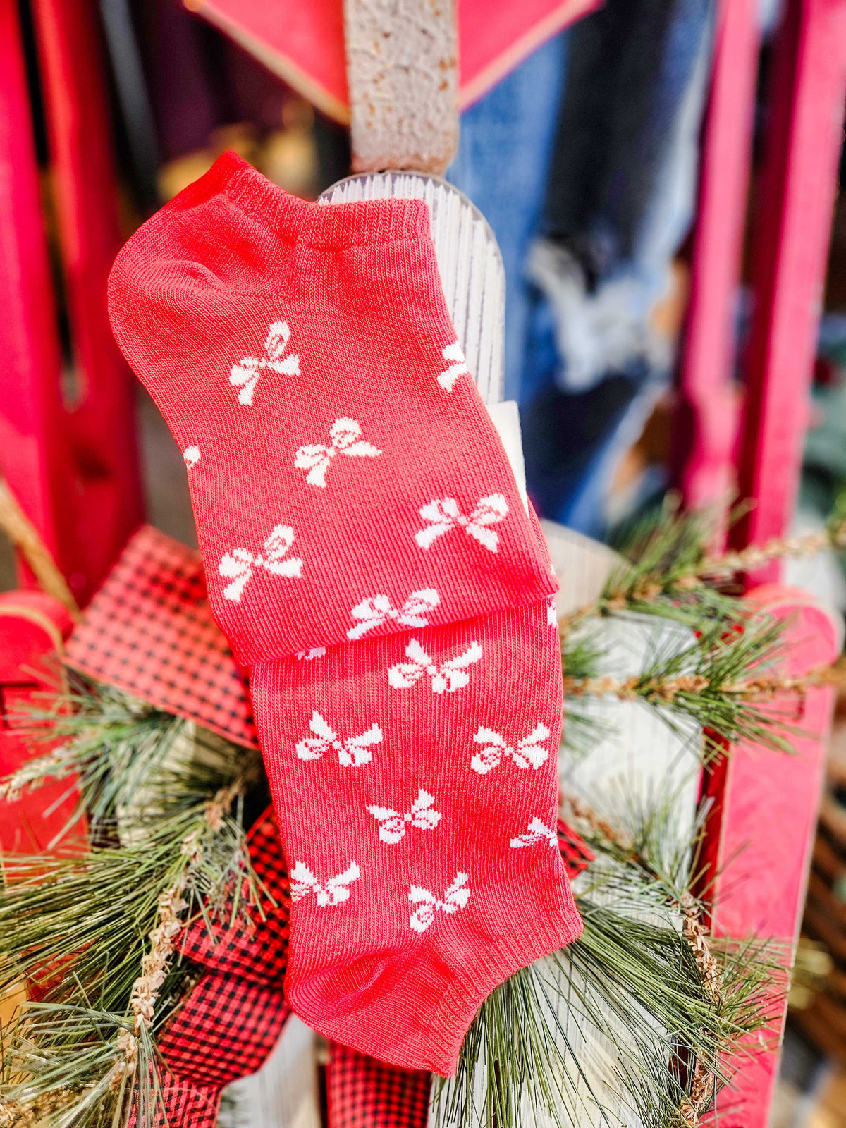 Red Bow Socks