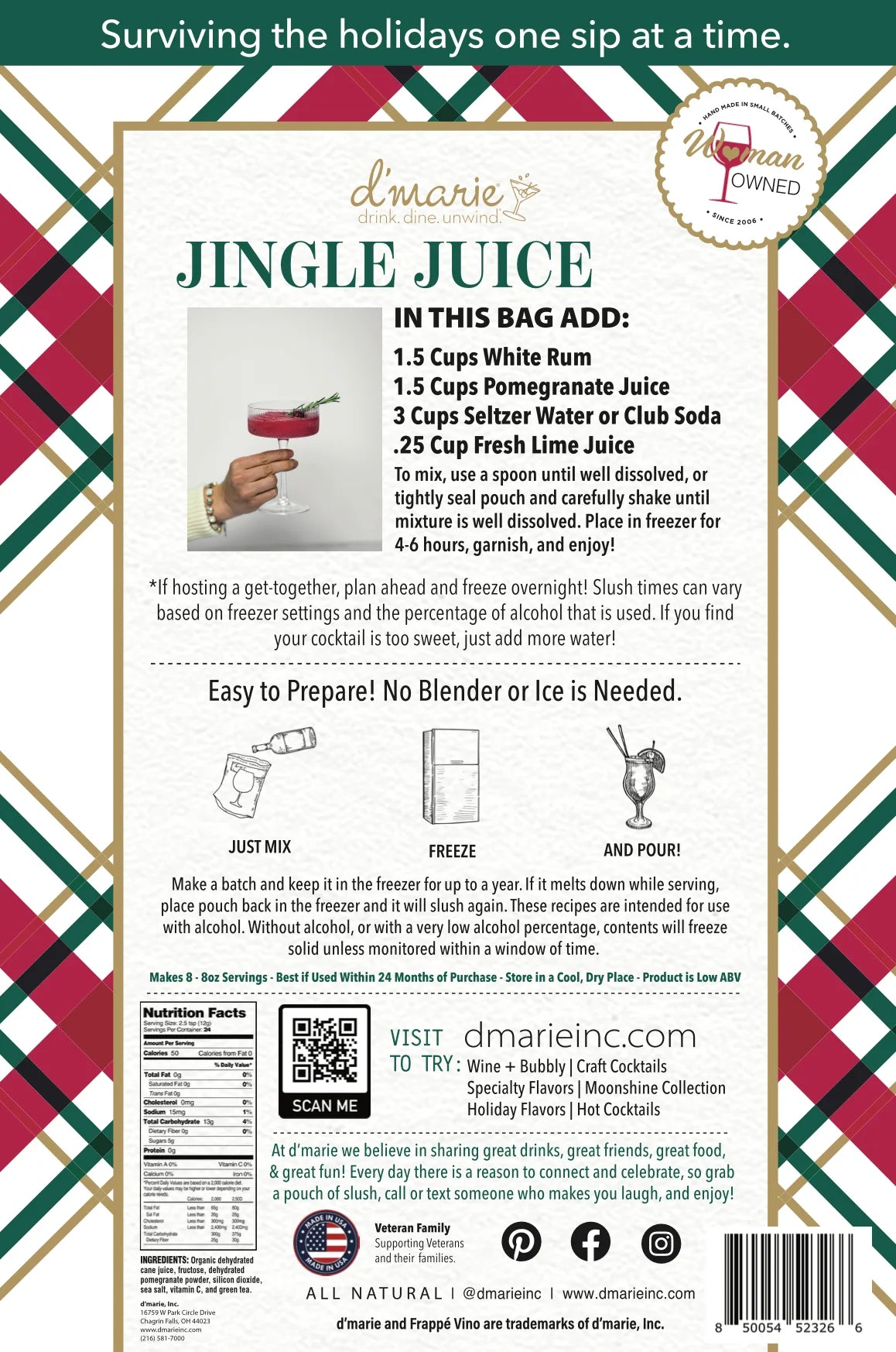 Jingle Juice Craft Cocktail Slush Mix