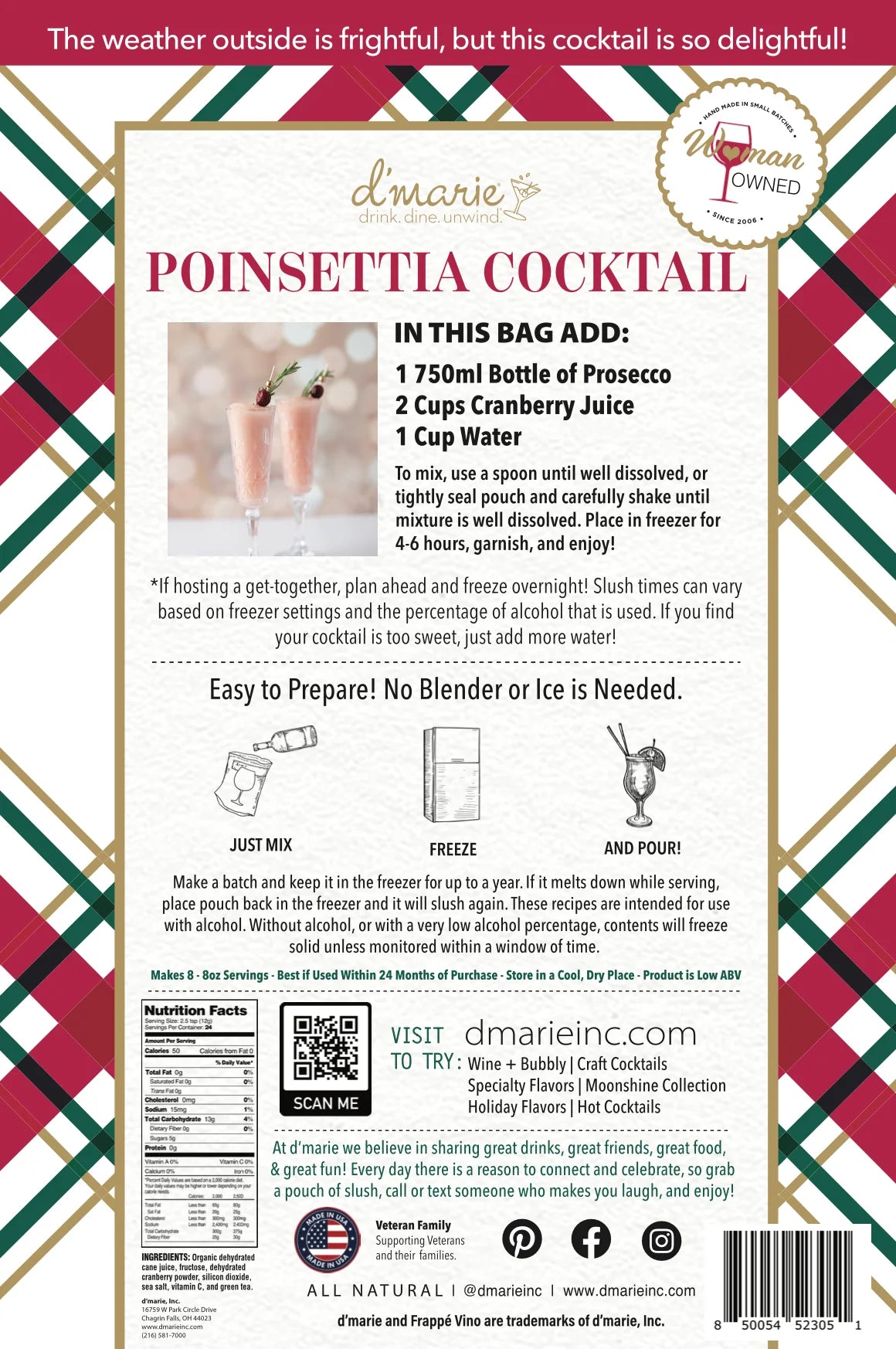 Poinsetta Craft Cocktail Slush Mix