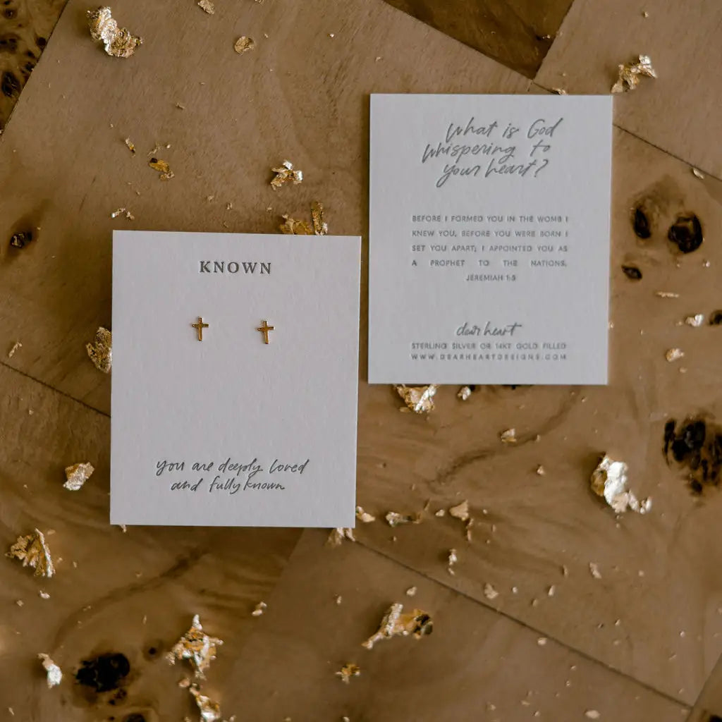 Known Cross Earring Studs