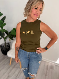 Cowboy Essentials Graphic Ribbed Tank Top