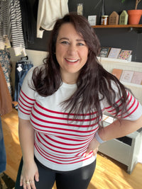 Ruby Striped Short Sleeve Top