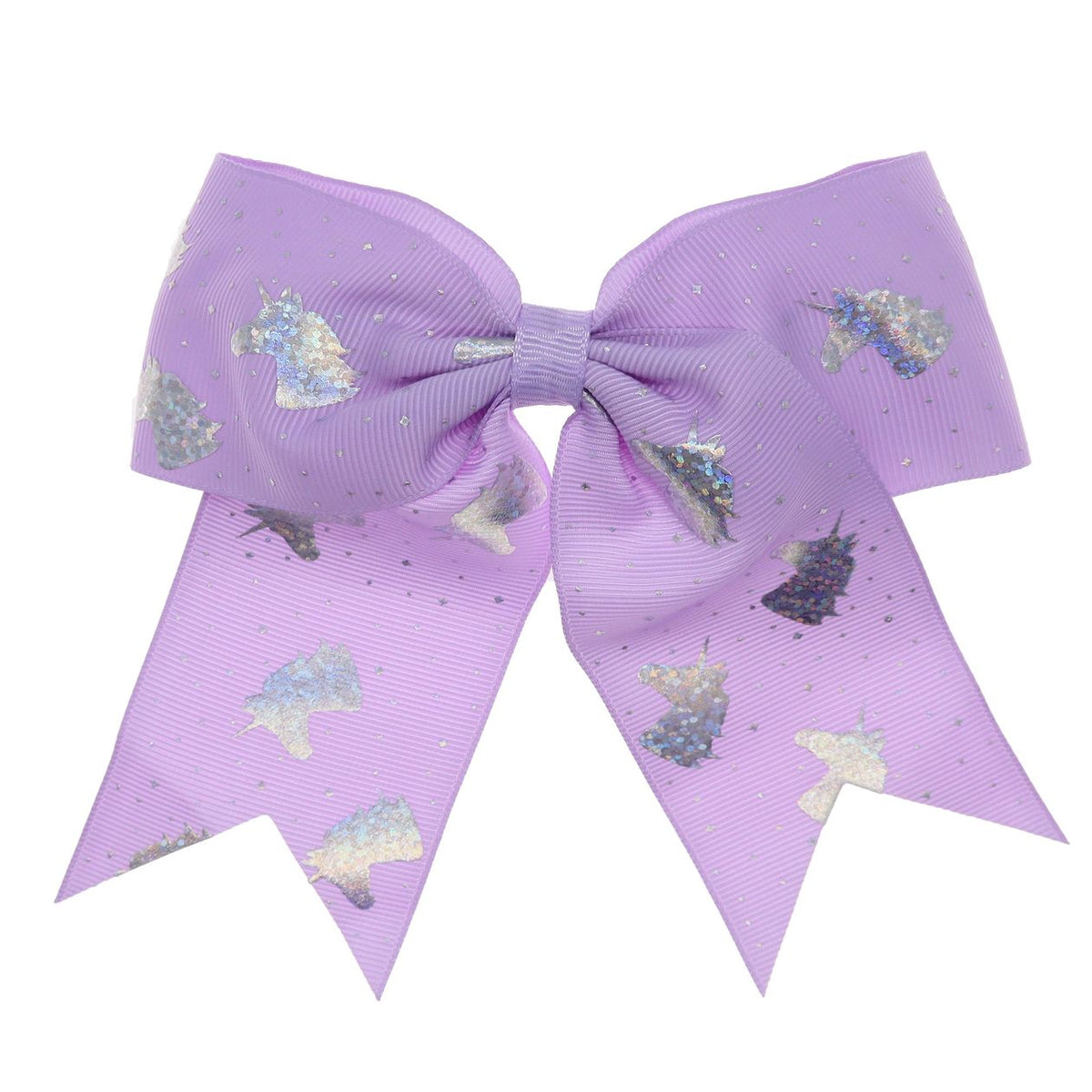 Large Unicorn Glitter Bow - Purple