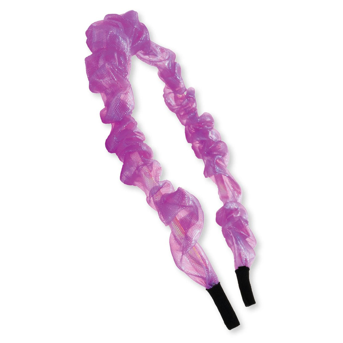 Organza Ruched Headband - Purple