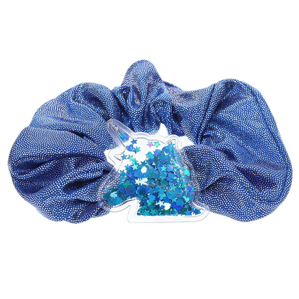 Unicorn Shaker Glitter Scrunchie - Blue