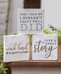 Live a Great Story Wood Sign