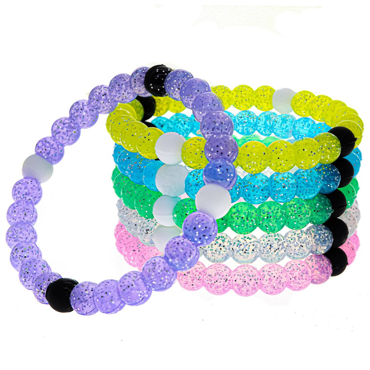 Glitter Silicone Beaded Bracelets