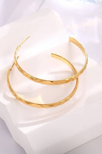 Gold Diamond Hoop Earrings