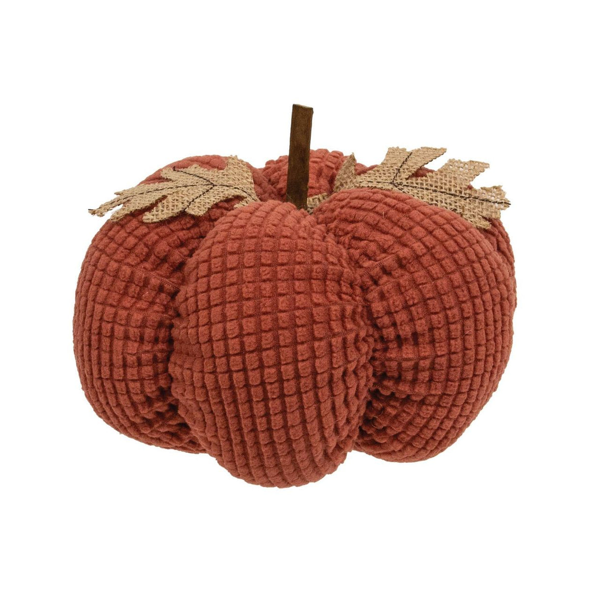 Rust Waffle Weave Plush Pumpkin- 2 Sizes