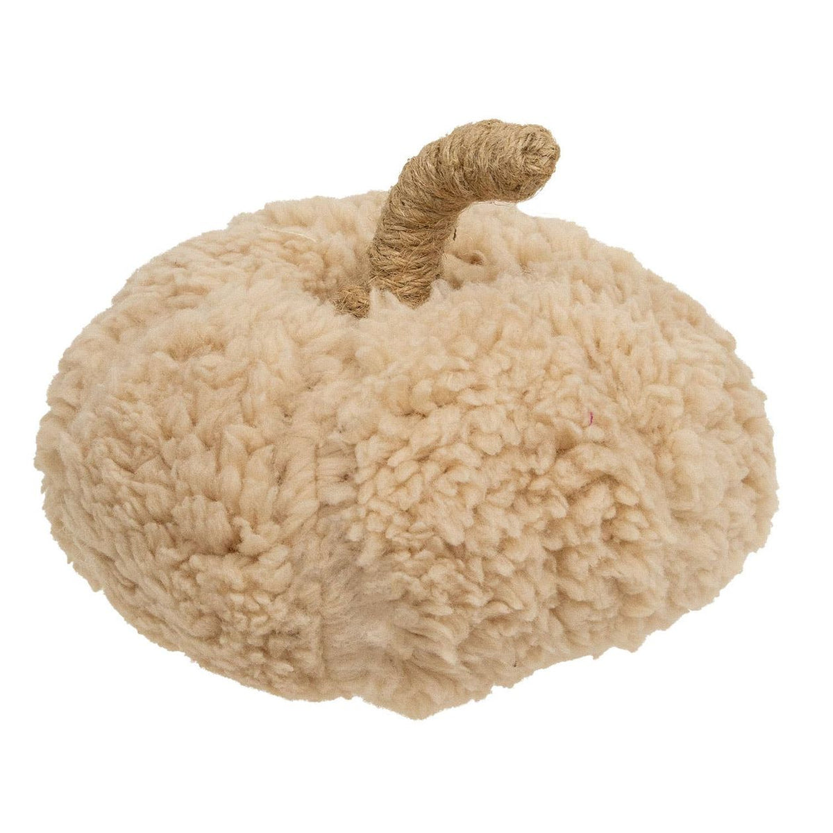 Ivory Sherpa Plush Pumpkin Decor- 2 Sizes