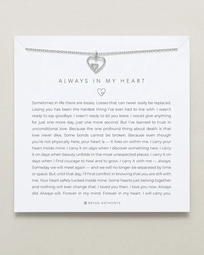 Always In My Heart Necklace - Silver