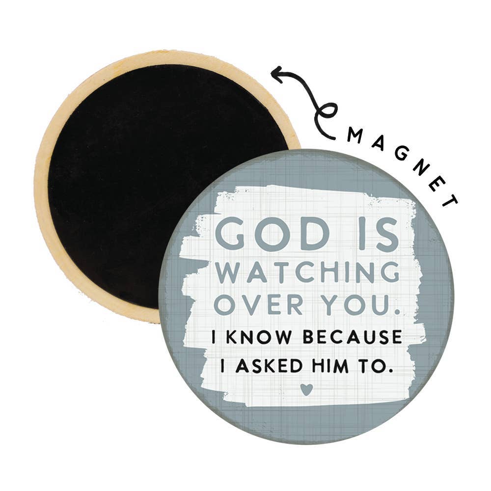 God Watching Over You Round Magnets