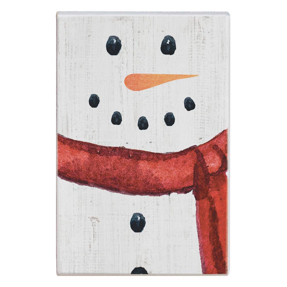 Snowman Wood Shelf Decor