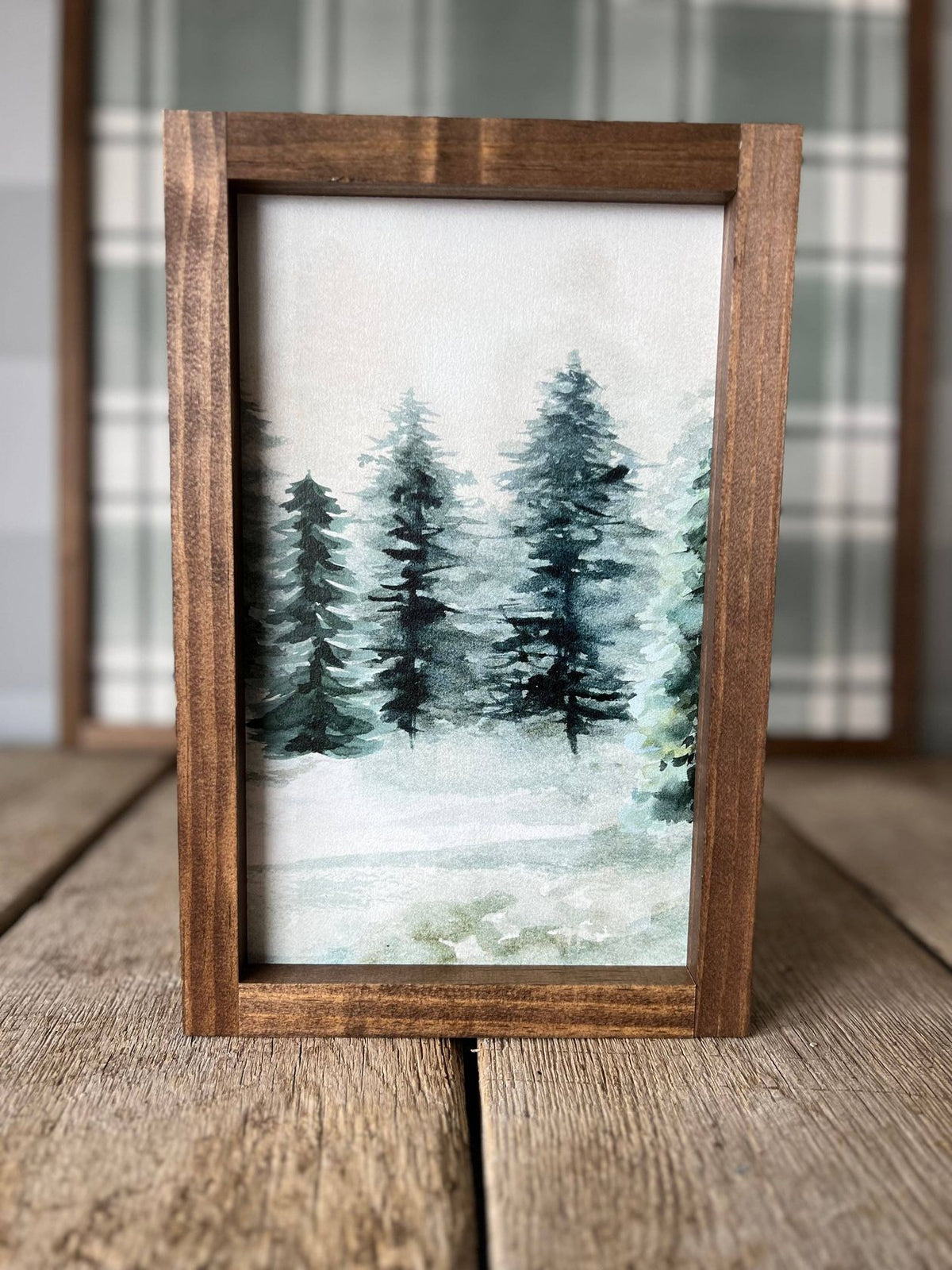 Evergreens Portrait | Winter Wood Sign