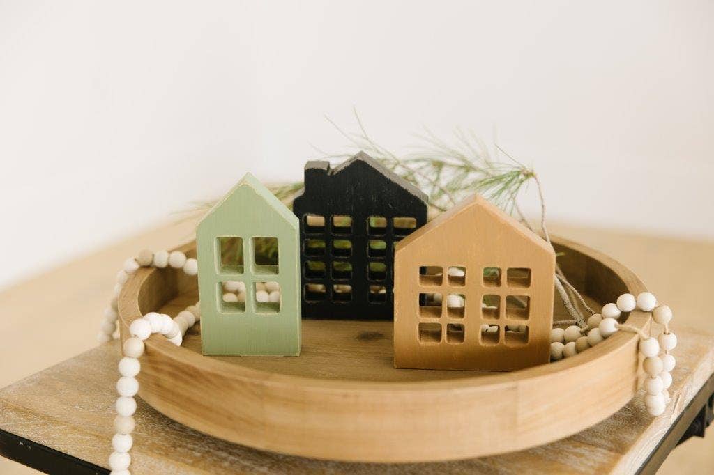 Wooden House Decor