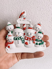 Snowman Family of 6 Ornament