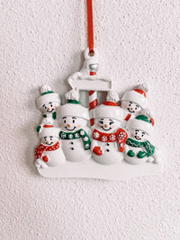 Snowman Family of 6 Ornament