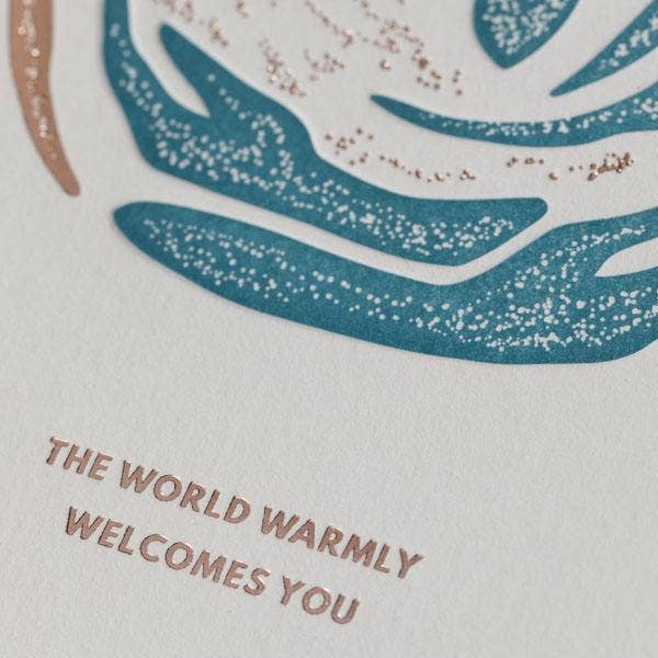 The World Warmly Welcomes You Greeting Card