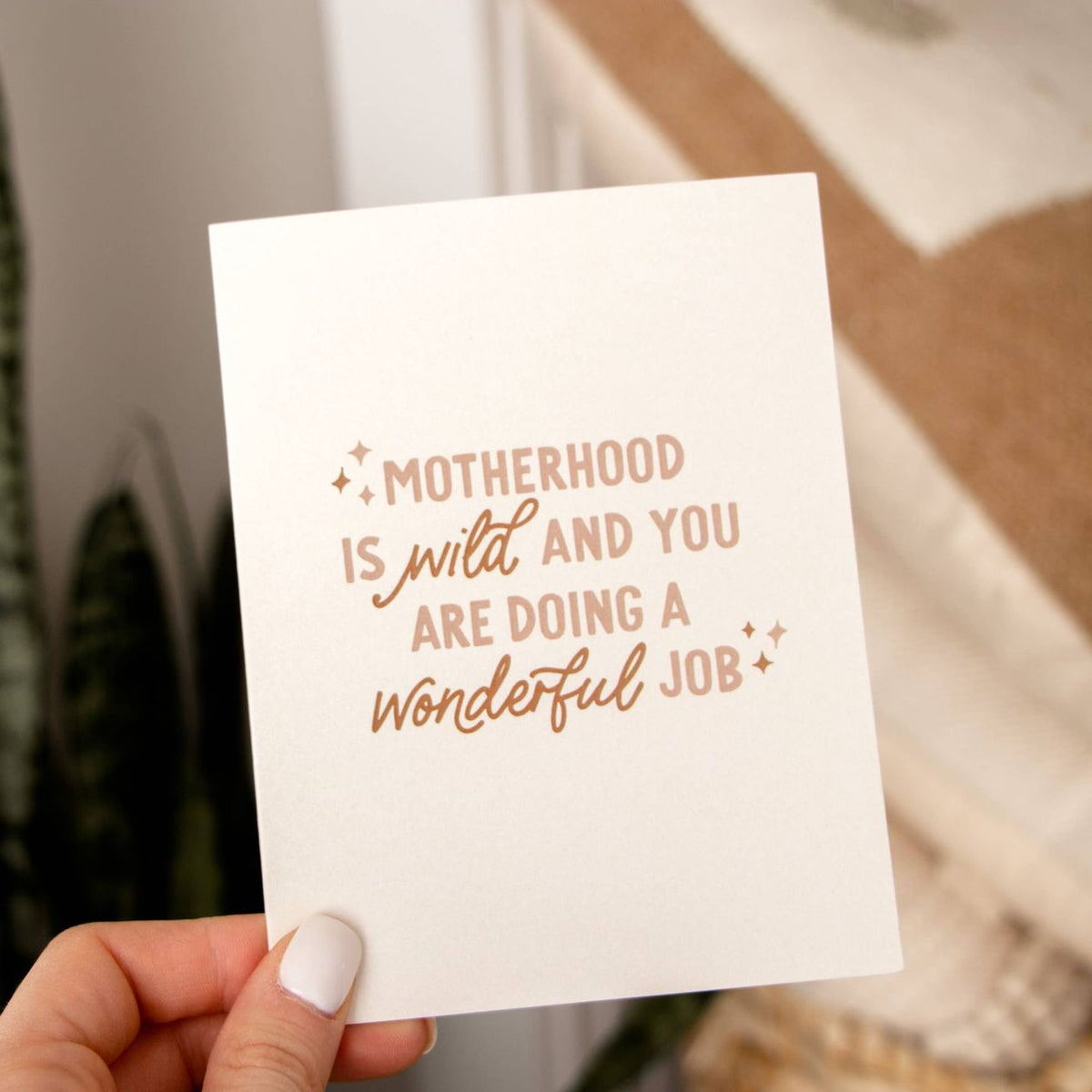 Motherhood Is Wild Greeting Card