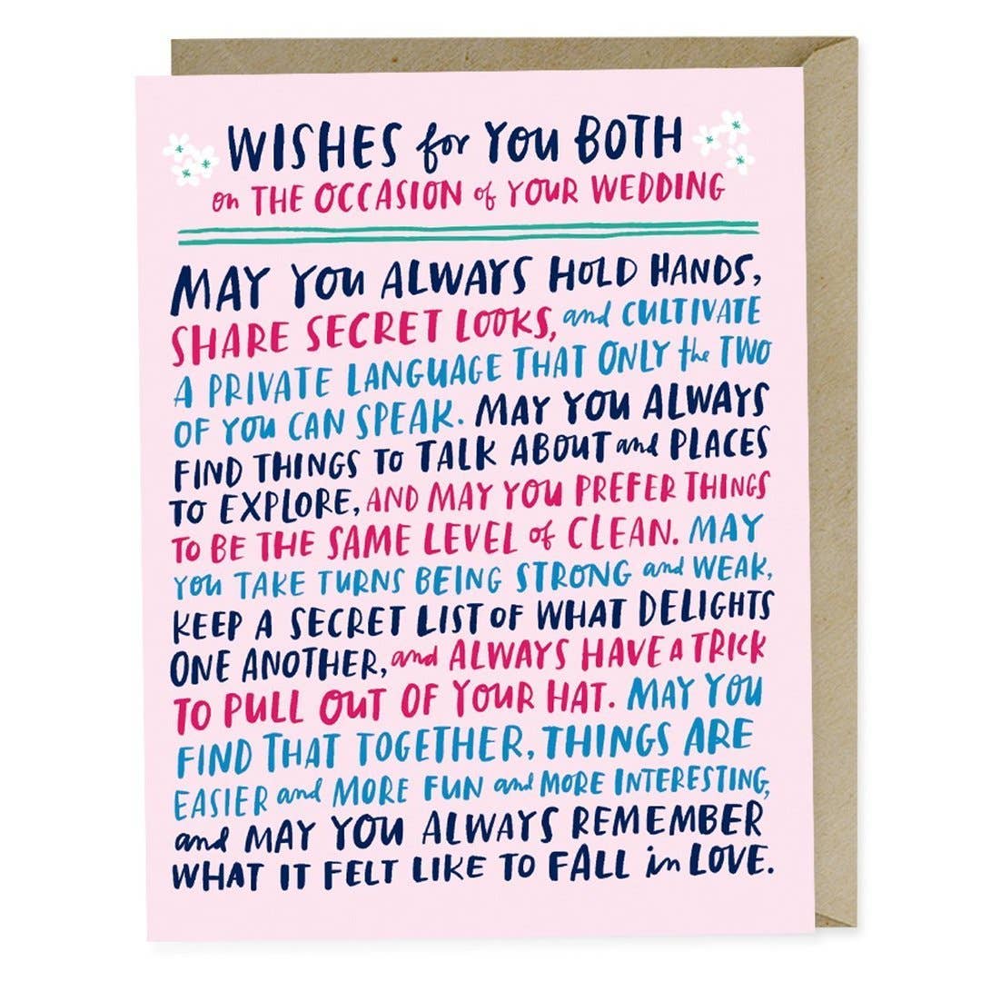 Wishes For You Both Wedding Greeting Card