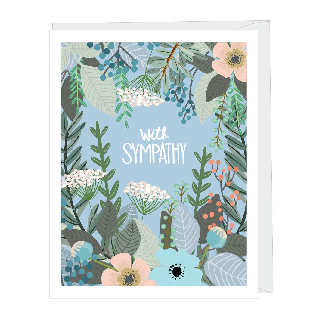 Floral Sympathy Greeting Card