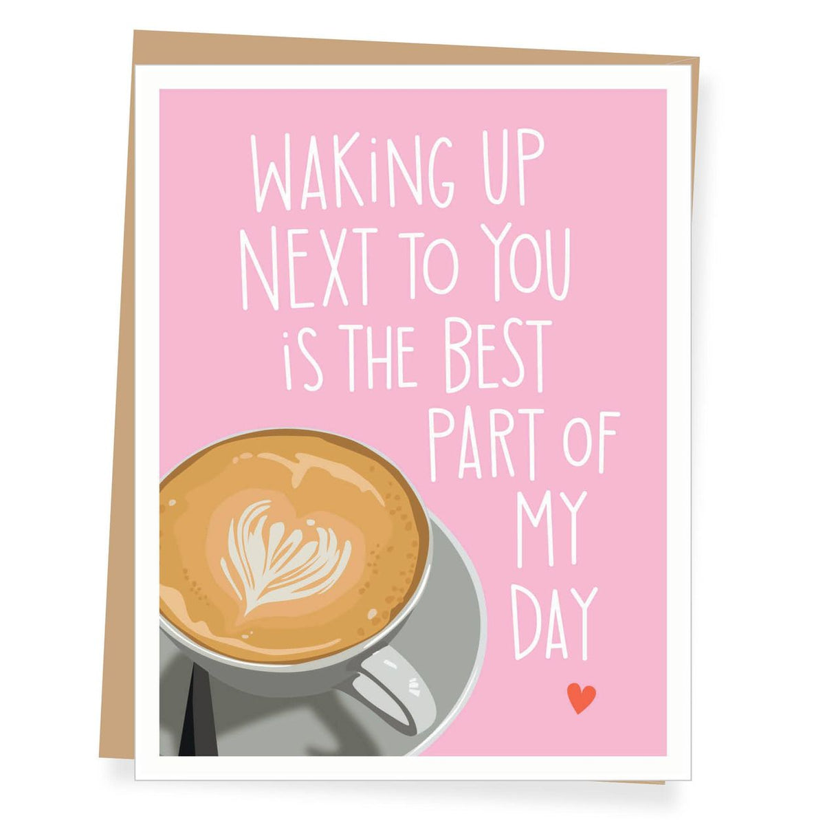 Latte Heart Love Greeting Card