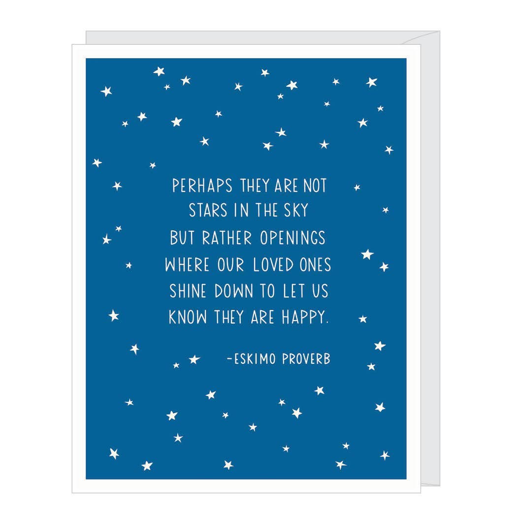 Stars in the Sky Proverb Sympathy Greeting Card