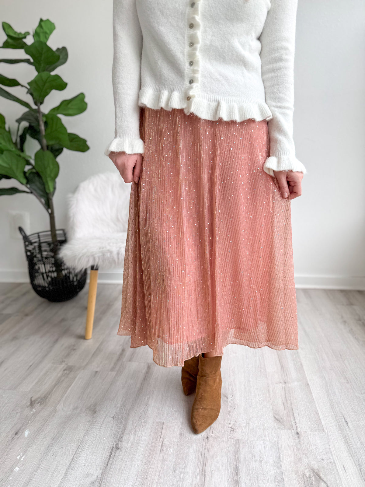 Rose Gold Shimmer Skirt