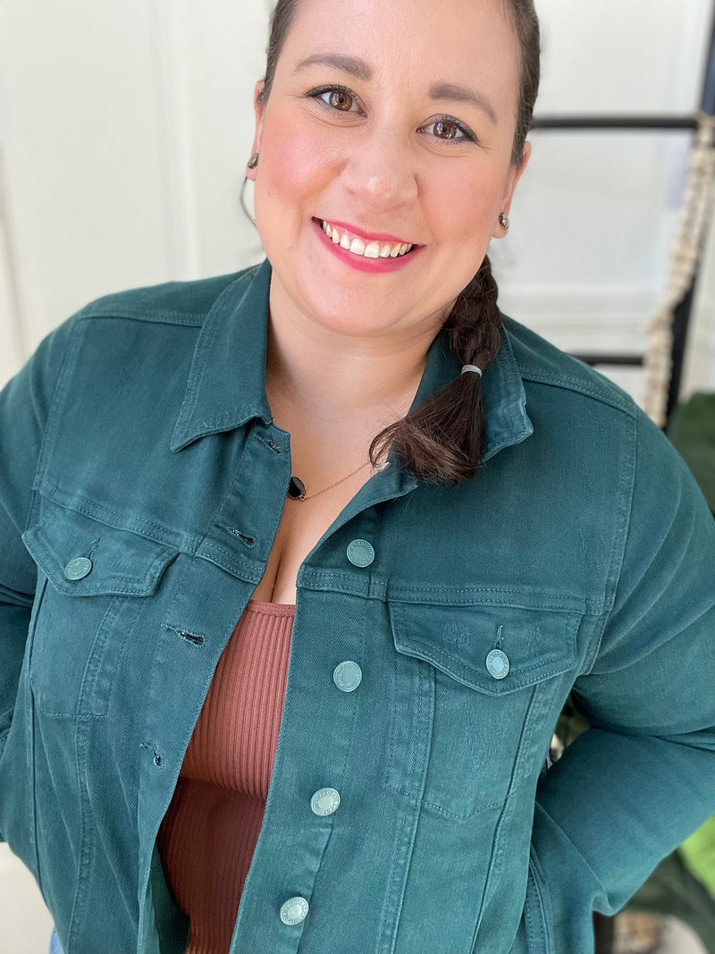 Teal Denim Judy Blue Jacket