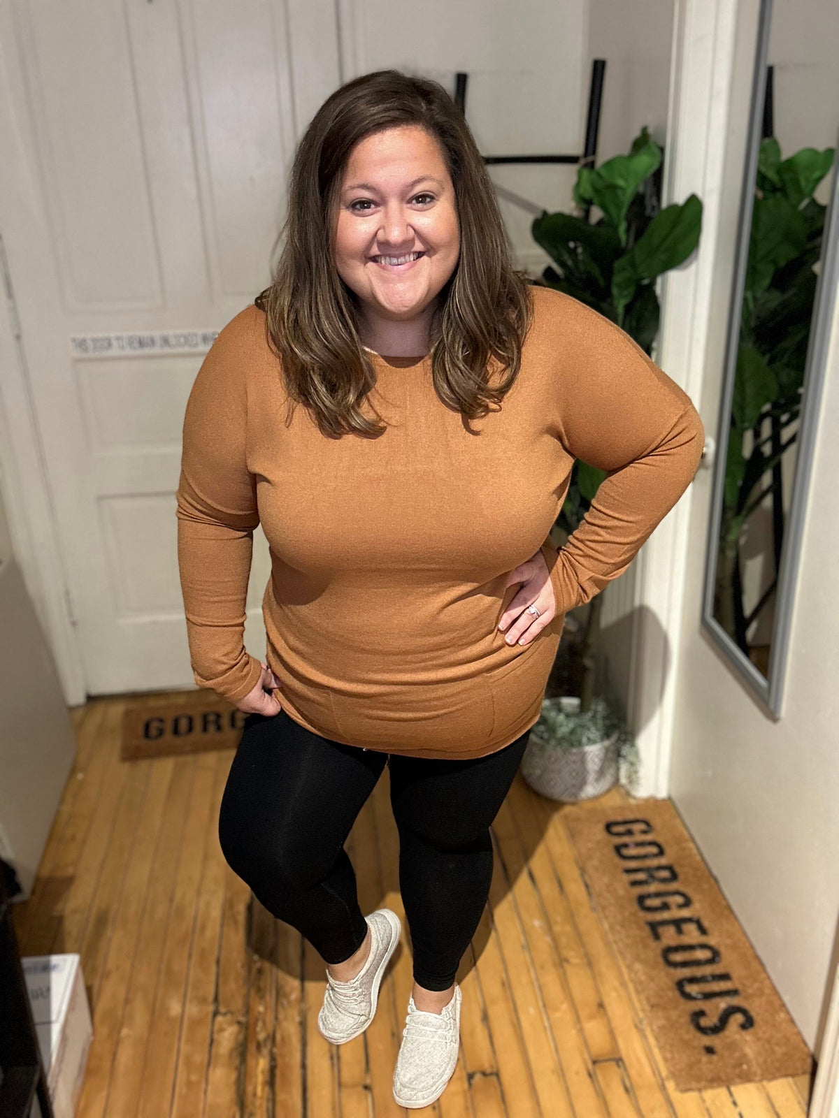 Butter Scotch Tunic Pocket Top