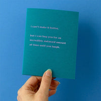 Awkwardly Long Hug Foil Greeting Card