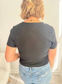 Onyx Shine Short Sleeve Top
