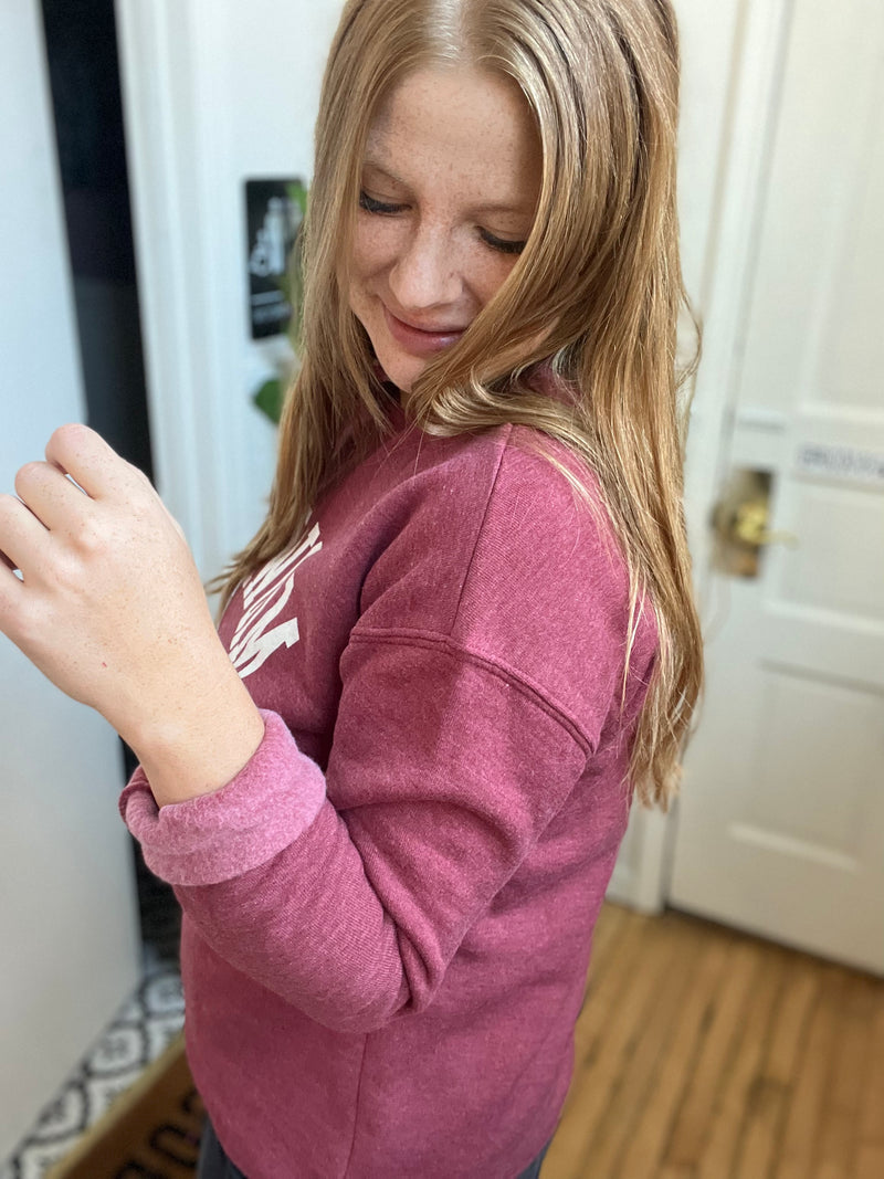 Midwest Burgundy Crewneck