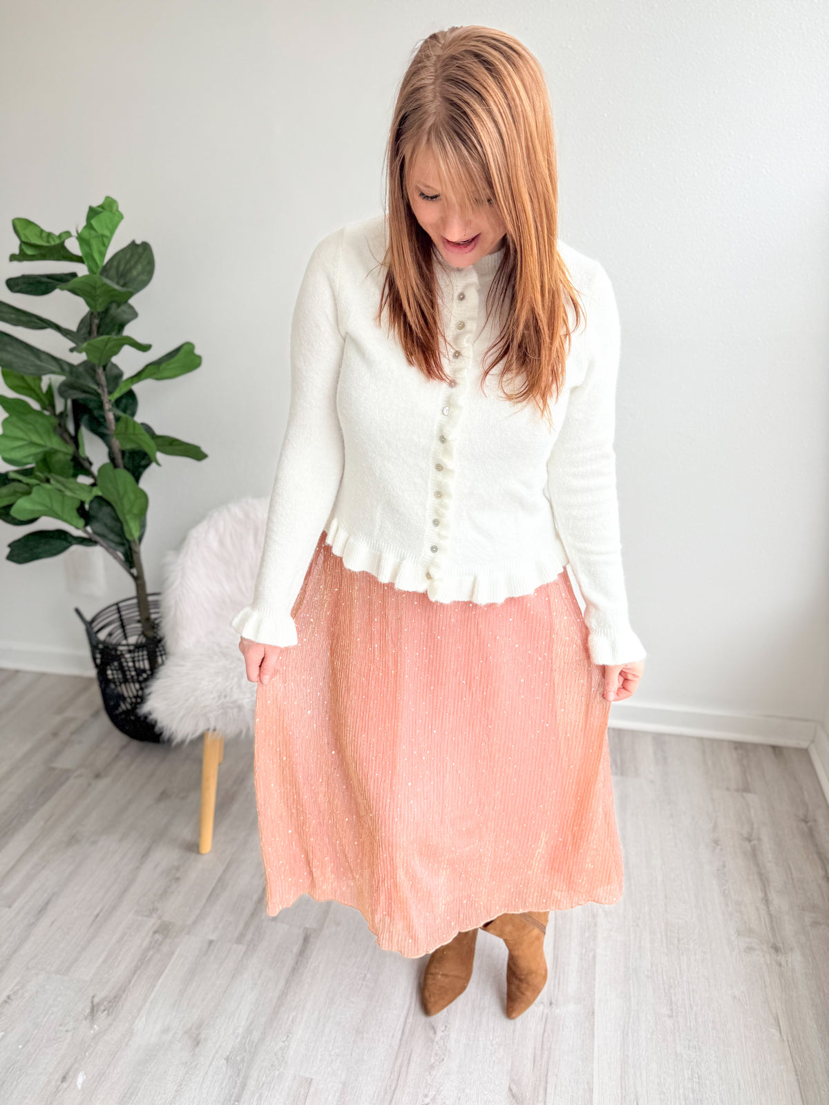 Rose Gold Shimmer Skirt