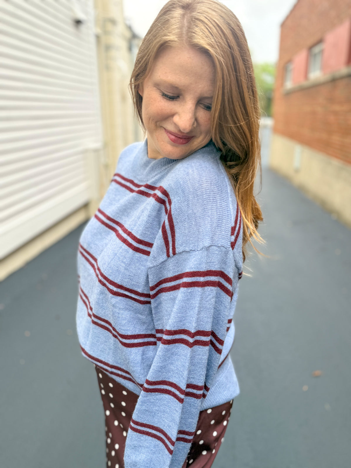 Merlot Stripe Sweater