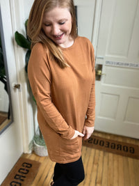 Butter Scotch Tunic Pocket Top