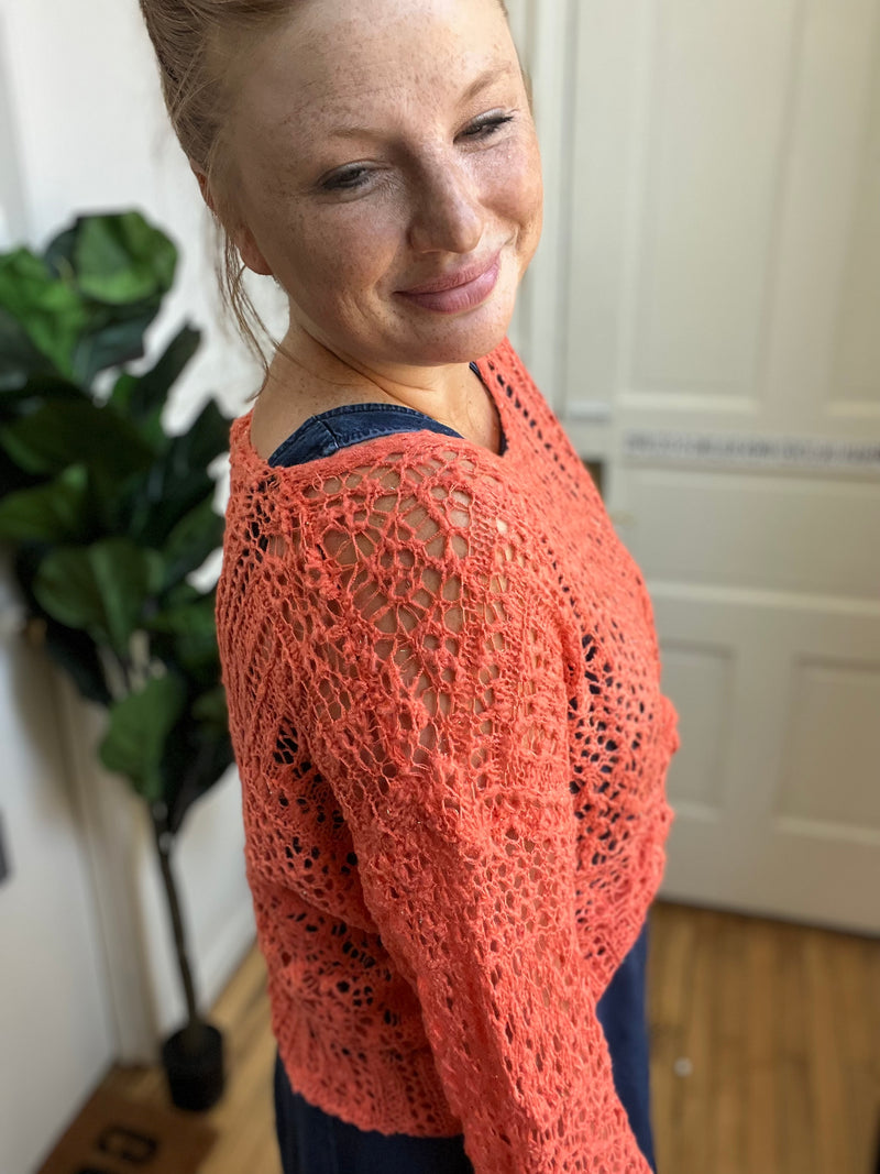 Tangerine Knit Sweater