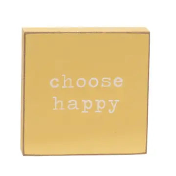 Choose Happy Small Wood Sign