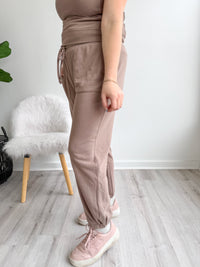 Taupe French Terry Joggers