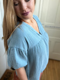 Blue Skies Babydoll Top