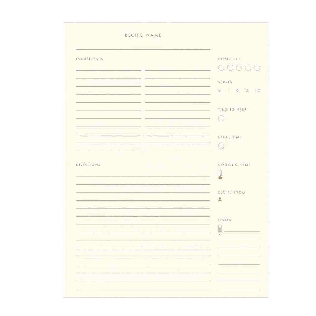Gathered Recipes Recipe Book