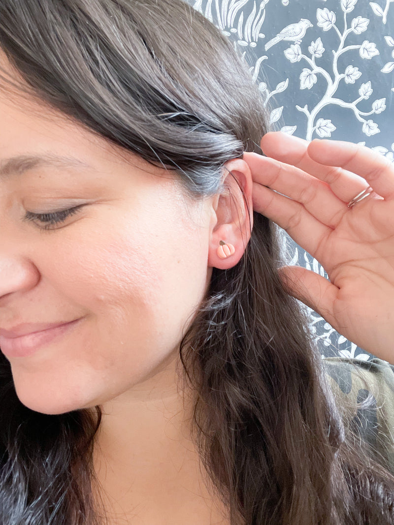 Mini Pumpkin Stud Earrings