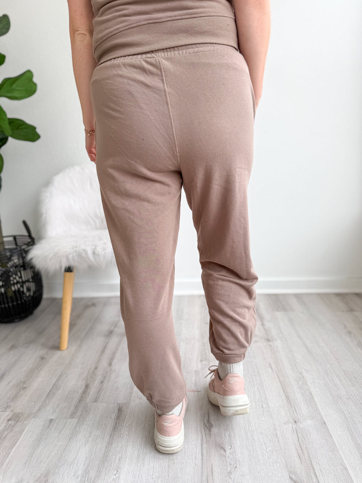 Taupe French Terry Joggers