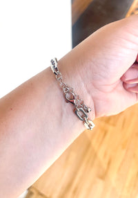 Annette Adjustable Chain Bracelet - Silver