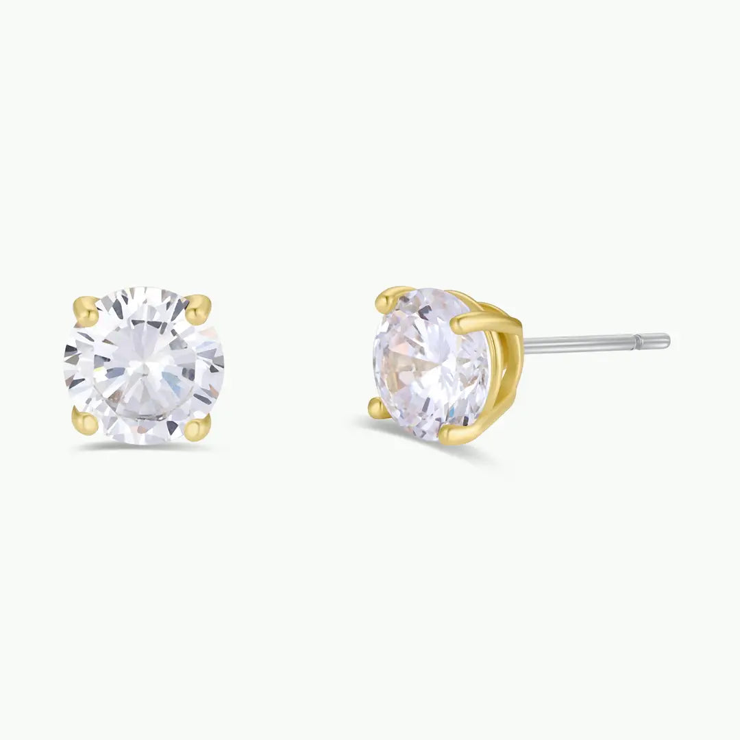 Crystal Gold Stud Earring