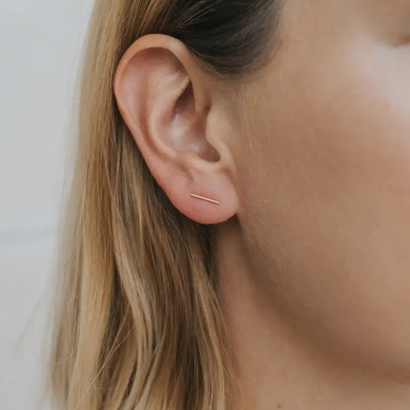 Minimalist - Bar - Gold Earrings