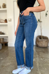 Online Exclusive JB High Waist Front Seam Detail Straight Jeans - DS