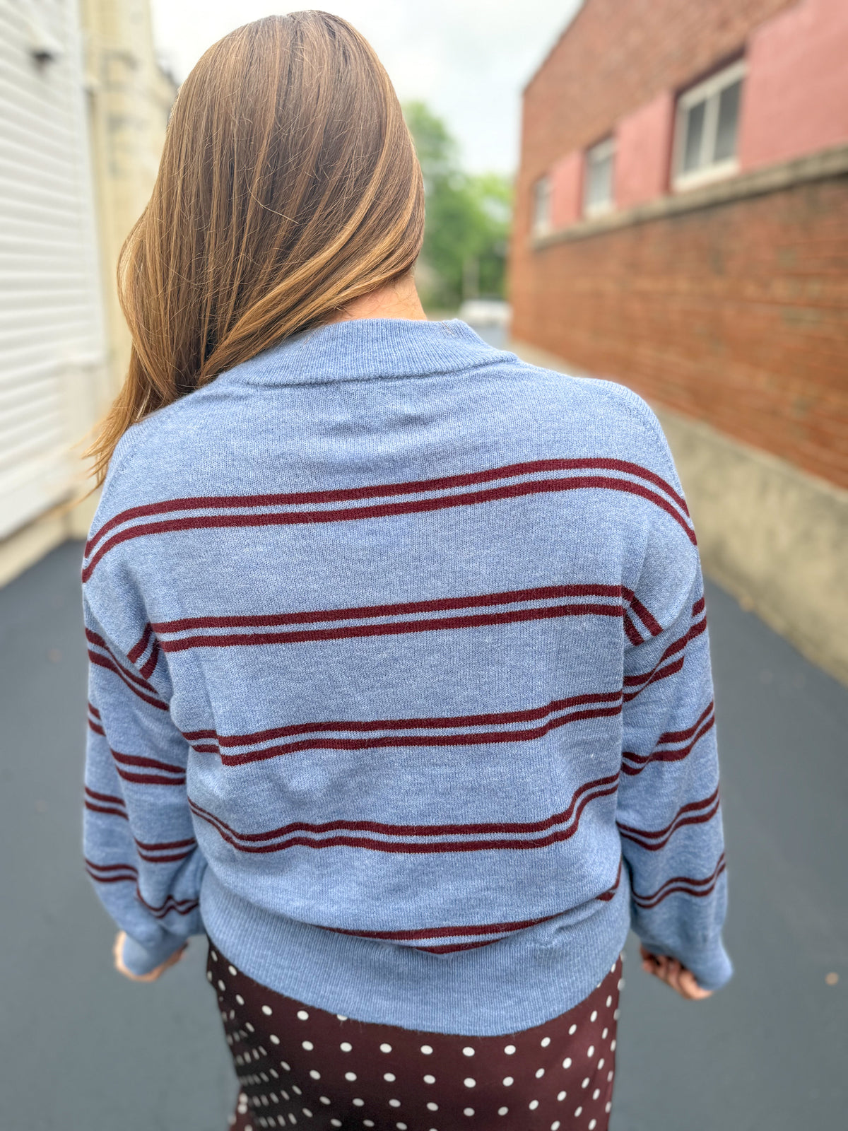 Merlot Stripe Sweater
